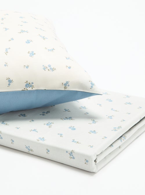Parure de lit 1 personne (140 x 200 cm) en coton - Kiabi
