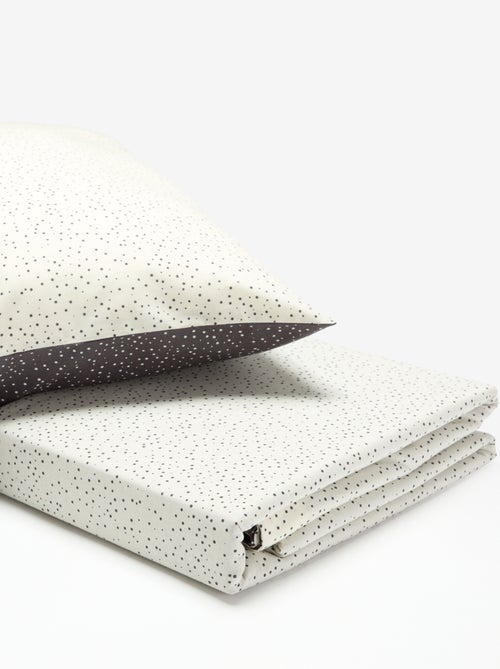 Parure de lit 1 personne (140 x 200 cm) en coton - Kiabi Parure de lit 1 personne (140 x 200 cm) en coton - Kiabi