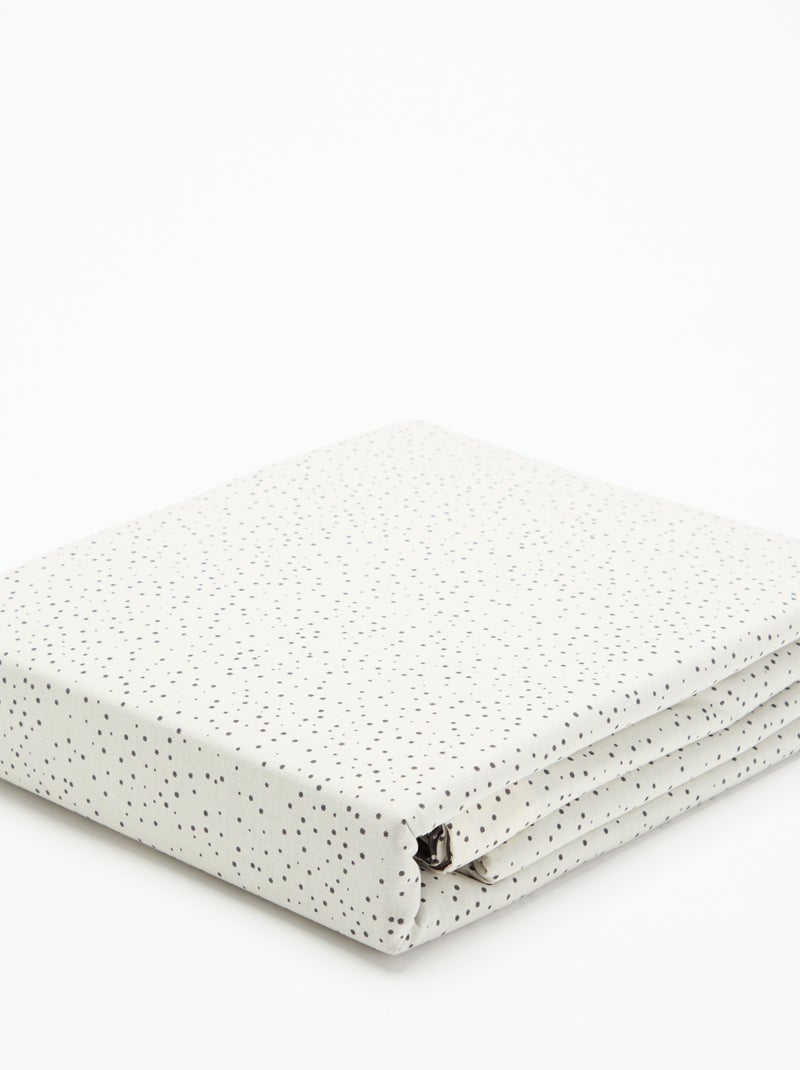 Parure de lit 1 personne (140 x 200 cm) en coton Gris - Kiabi