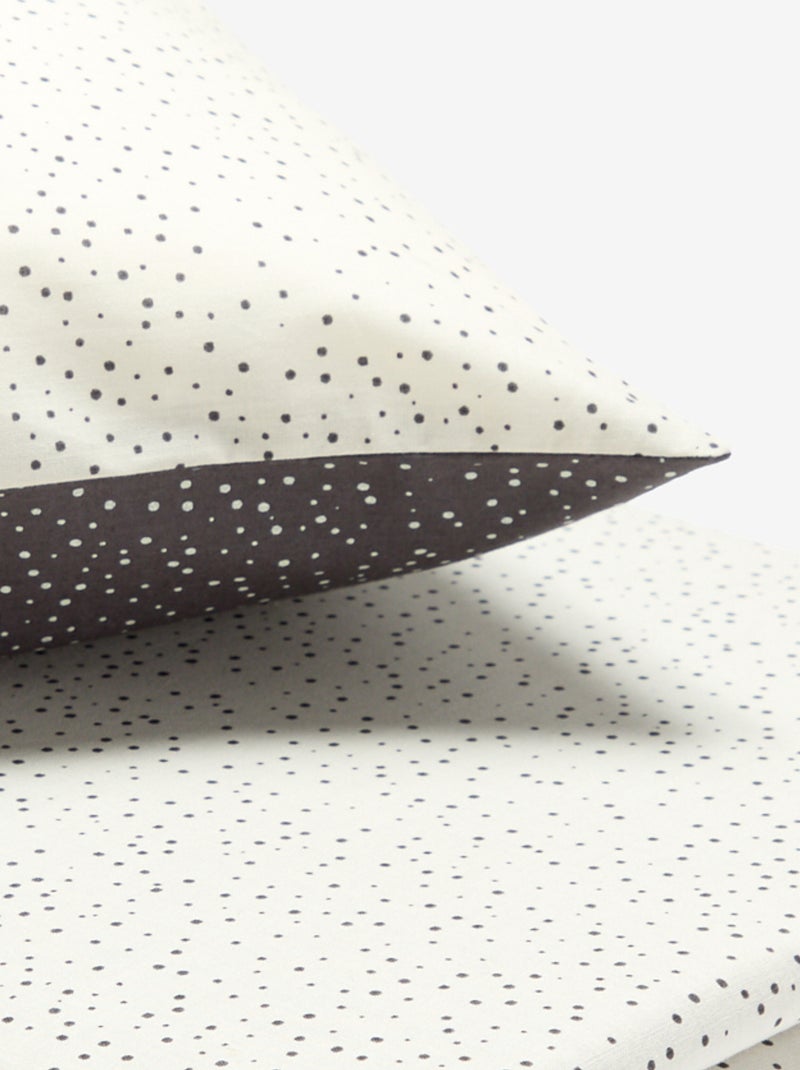Parure de lit 1 personne (140 x 200 cm) en coton Gris - Kiabi