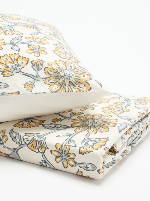Parure de lit 1 personne (140 x 200 cm) en coton - Kiabi