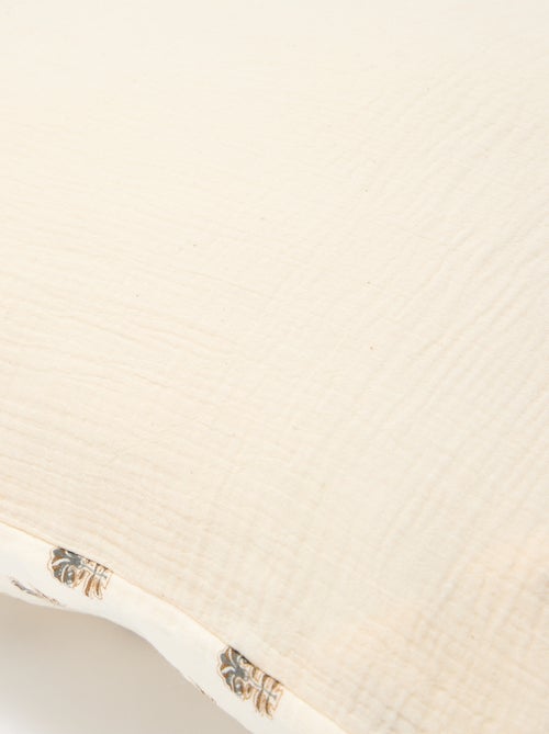Parure de lit 1 personne 140 x 200 cm en gaze de coton - Kiabi