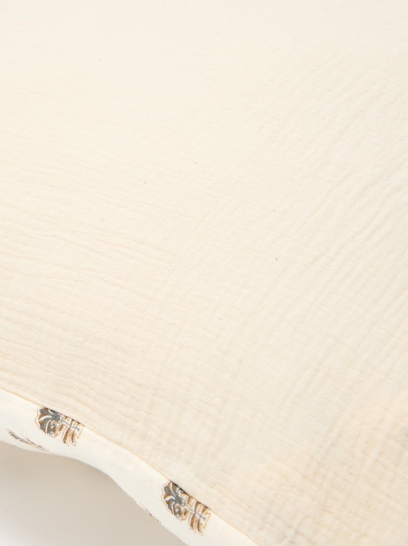 Parure de lit 1 personne 140 x 200 cm en gaze de coton Jaune - Kiabi