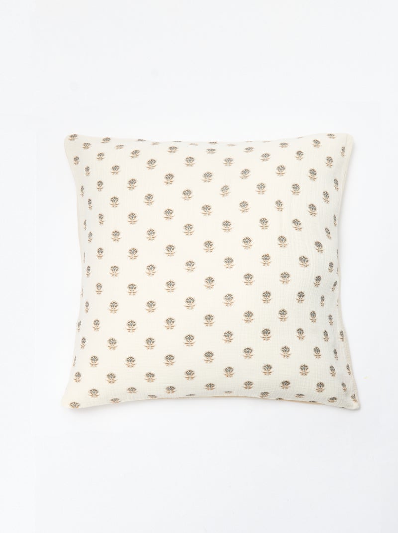 Parure de lit 1 personne 140 x 200 cm en gaze de coton Jaune - Kiabi
