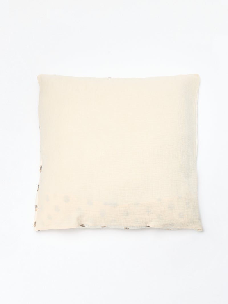 Parure de lit 1 personne 140 x 200 cm en gaze de coton Jaune - Kiabi