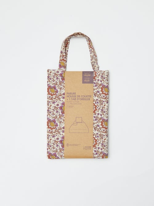 Parure de lit 1 personne (140 x 200cm) en coton 57 fils - Kiabi Home - Kiabi