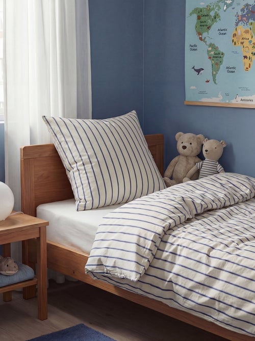 Parure de lit 1 personne (140 x 200cm) en coton 57 fils - Kiabi Home - Kiabi