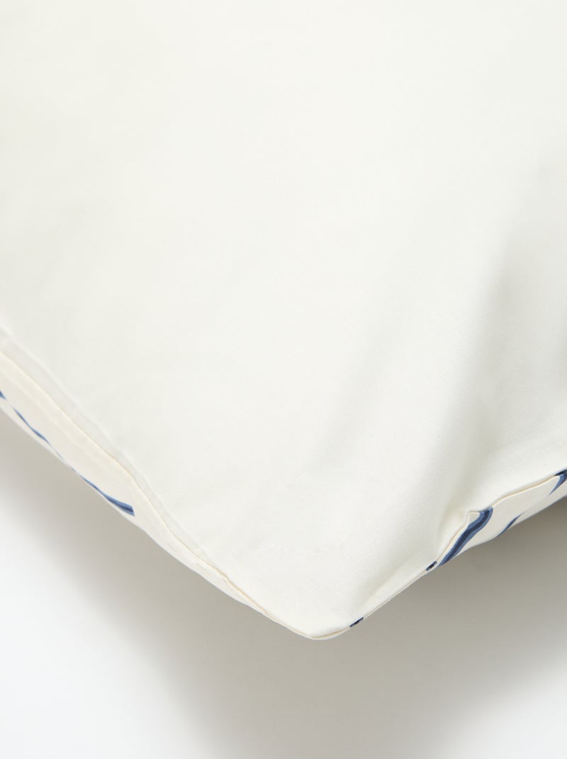 Parure de lit 1 personne (140 x 200cm) en coton 57 fils - Kiabi Home Bleu - Kiabi