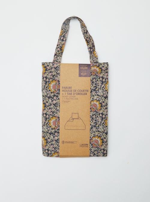 Parure de lit 1 personne (140 x 200cm) en coton 57 fils - Kiabi Home - Kiabi