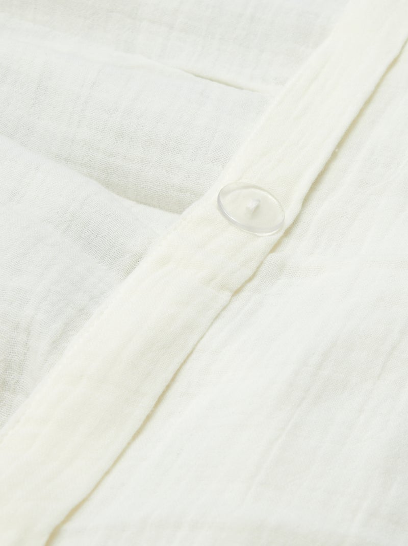 Parure de lit 1 personne (140 x 200cm) en gaze de coton - Kiabi Home Gris - Kiabi