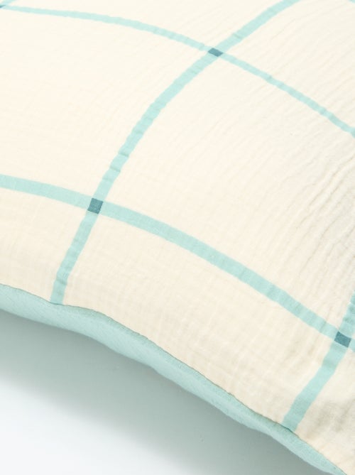 Parure de lit 1 personne 140 x 200cm en gaze de coton - Kiabi Parure de lit 1 personne 140 x 200cm en gaze de coton - Kiabi