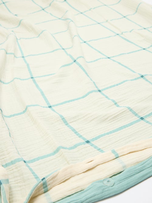 Parure de lit 1 personne 140 x 200cm en gaze de coton - Kiabi Parure de lit 1 personne 140 x 200cm en gaze de coton - Kiabi