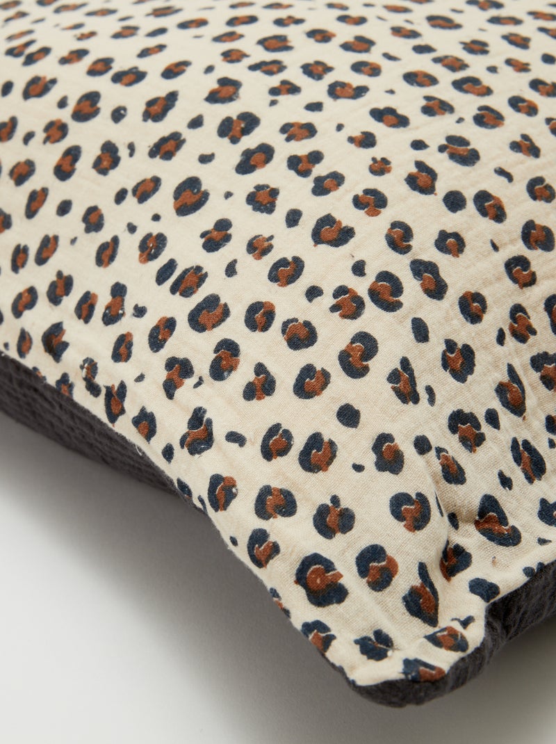 Parure de lit 1 personne (140 x 200cm) en gaze de coton Léopard - Kiabi
