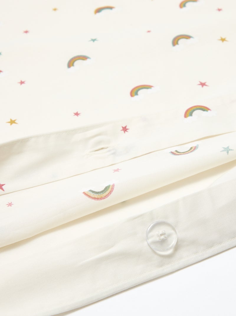 Parure de lit 1 personne 140x200 cm en coton Beige - Kiabi