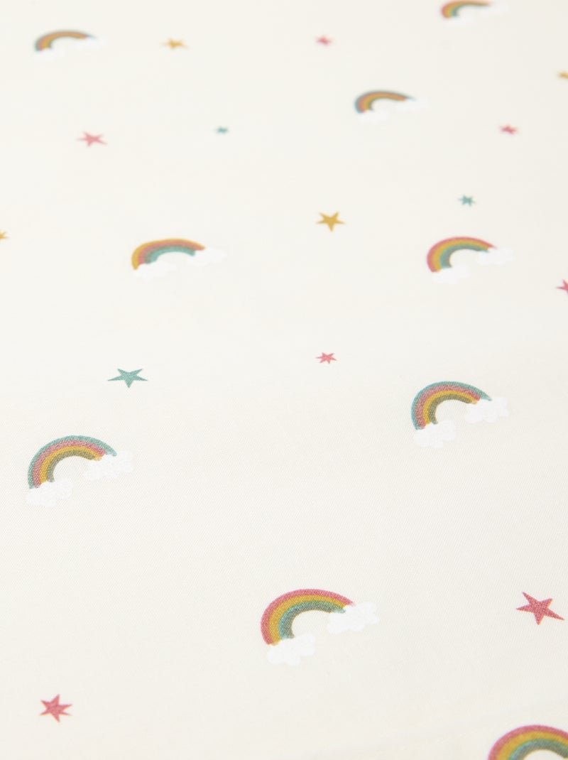 Parure de lit 1 personne 140x200 cm en coton Beige - Kiabi