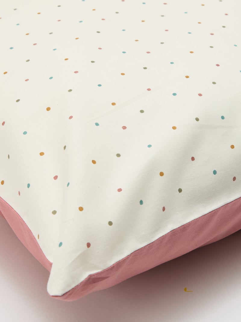 Parure de lit 1 personne 140x200 cm en coton Beige - Kiabi