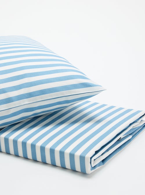 Parure de lit 1 personne 140x200 cm en coton - Kiabi