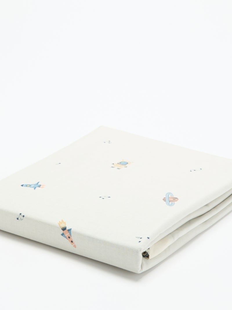 Parure de lit 1 personne 140x200 cm en coton Bleu - Kiabi