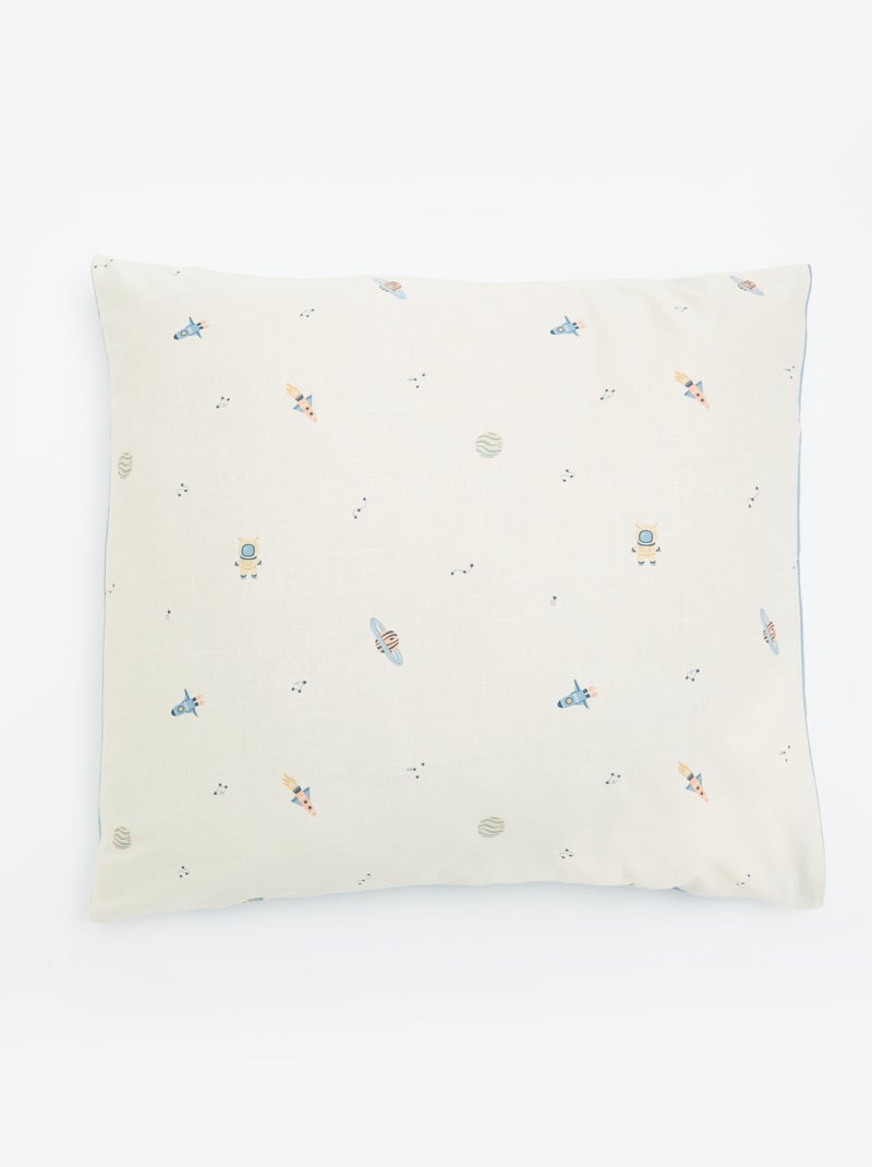Parure de lit 1 personne 140x200 cm en coton Bleu - Kiabi