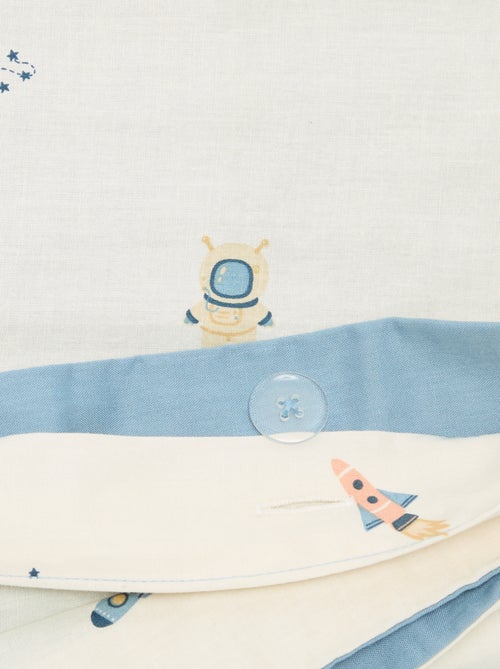 Parure de lit 1 personne 140x200 cm en coton - Kiabi Parure de lit 1 personne 140x200 cm en coton - Kiabi