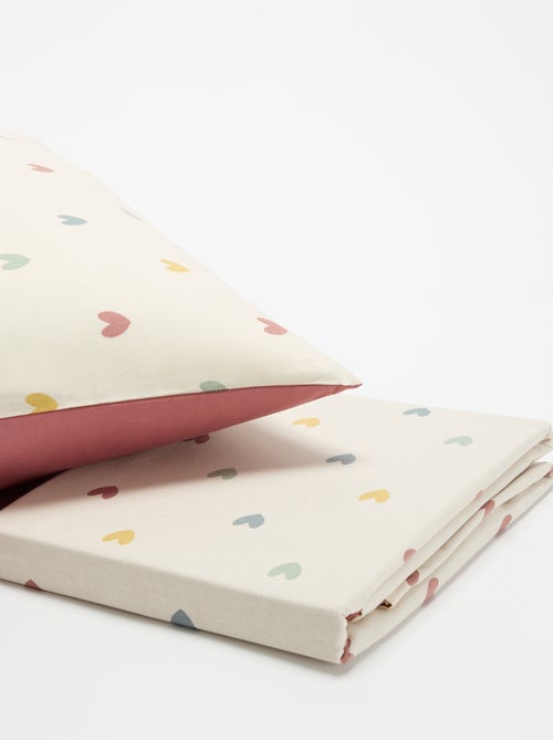 Parure de lit 1 personne 140x200 cm en coton - Kiabi Parure de lit 1 personne 140x200 cm en coton - Kiabi
