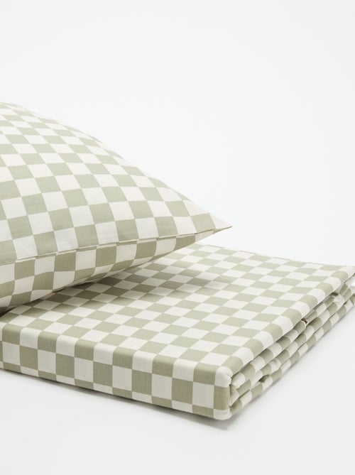 Parure de lit 1 personne 140x200 cm en coton - Kiabi