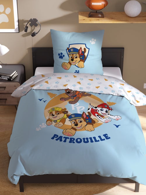 Parure de lit 1 personne 2 pièces 'Pat' Patrouille' : housse de couette + 1 taie d'oreiller - Kiabi Parure de lit 1 personne 2 pièces 'Pat' Patrouille' : housse de couette + 1 taie d'oreiller - Kiabi