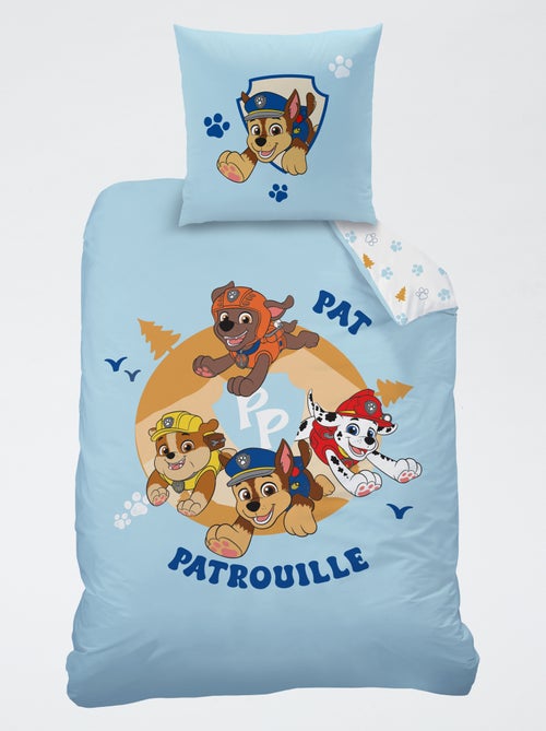 Parure de lit 1 personne 2 pièces 'Pat' Patrouille' : housse de couette + 1 taie d'oreiller - Kiabi Parure de lit 1 personne 2 pièces 'Pat' Patrouille' : housse de couette + 1 taie d'oreiller - Kiabi