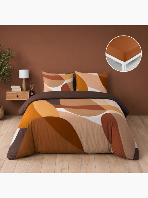 Parure de lit 100% coton 42 fils boogie + drap housse 160 x 200 cm - Kiabi Parure de lit 100% coton 42 fils boogie + drap housse 160 x 200 cm - Kiabi