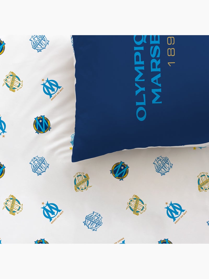 Parure de lit 100% imprimée 100% coton, om célébration Bleu - Kiabi