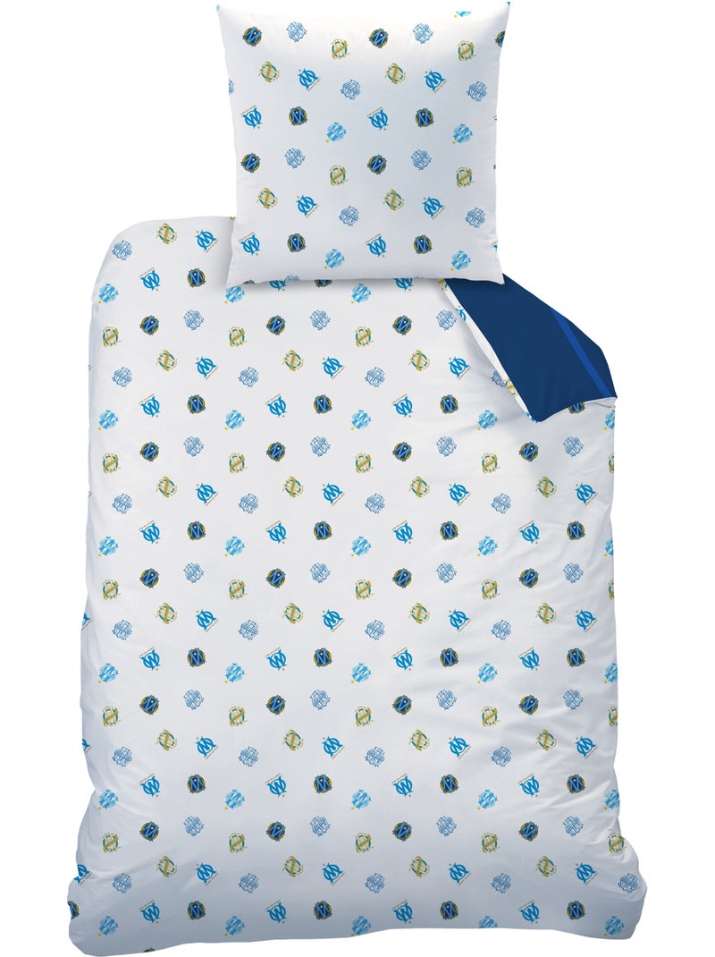 Parure de lit 100% imprimée 100% coton, om célébration Bleu - Kiabi