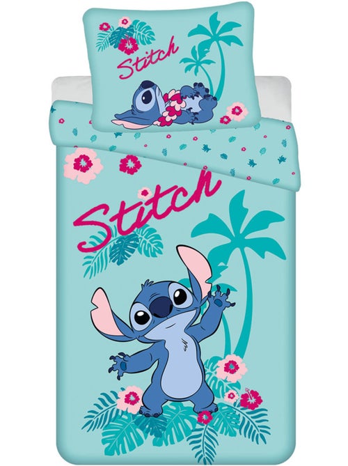 Parure de lit 140 cm x 200 cm 100% coton lilo & stitch - Kiabi Parure de lit 140 cm x 200 cm 100% coton lilo & stitch - Kiabi
