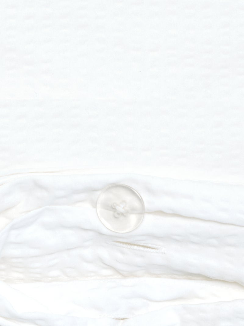 Parure de lit 2 personnes - 200 x 200 cm en seersucker Blanc - Kiabi