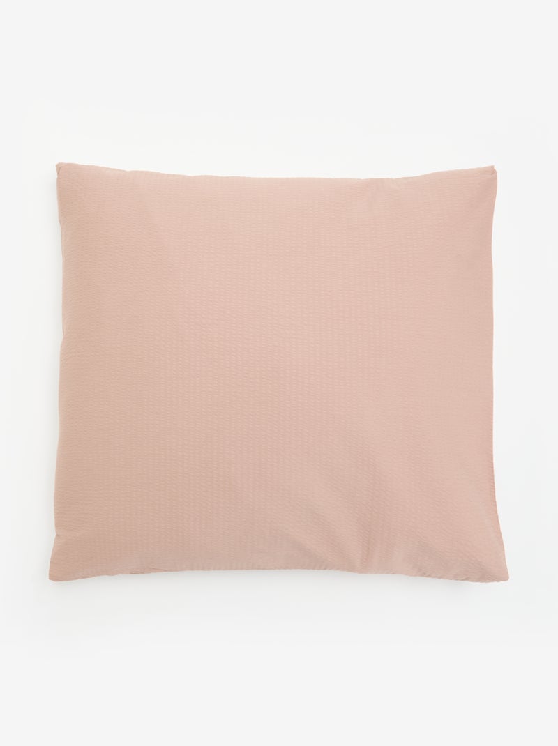 Parure de lit 2 personnes - 200 x 200 cm en seersucker Rose - Kiabi