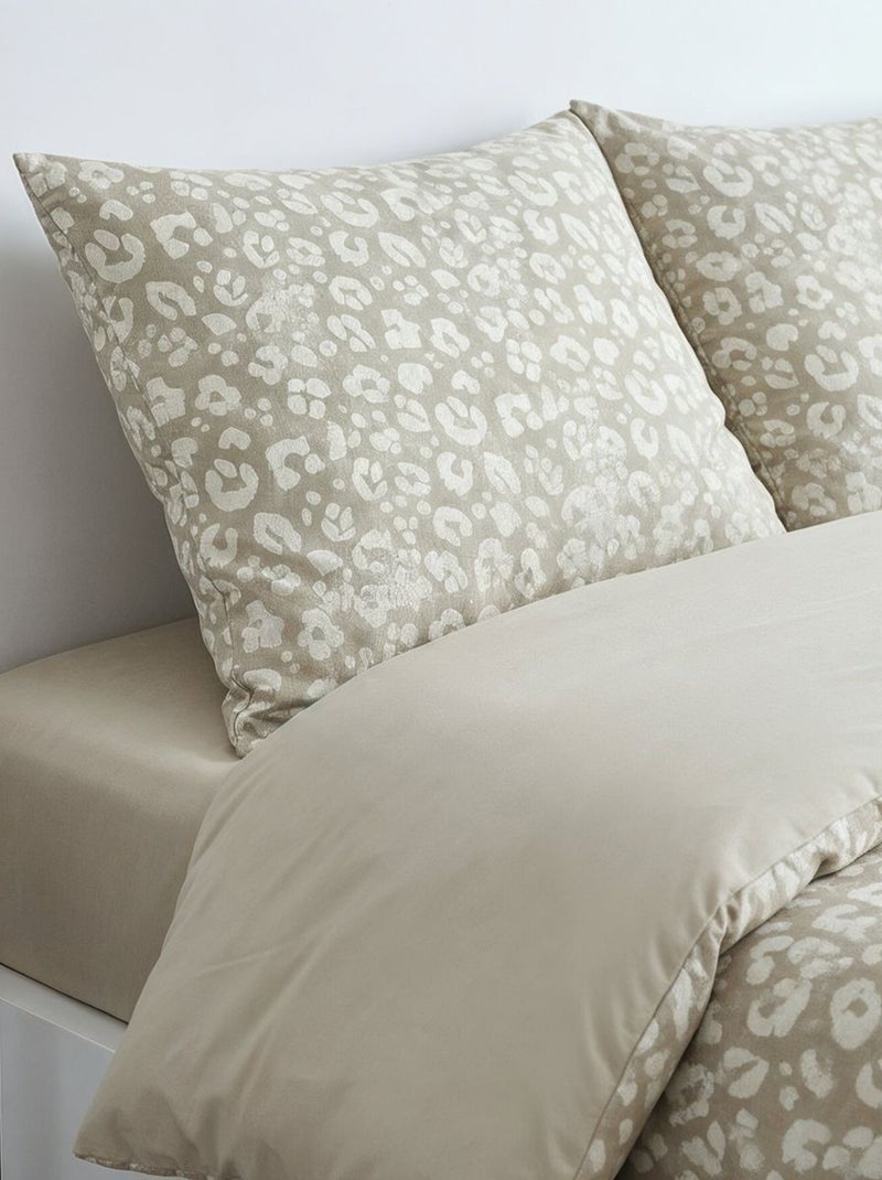 Parure de lit 2 personnes - 240x220cm Beige - Kiabi