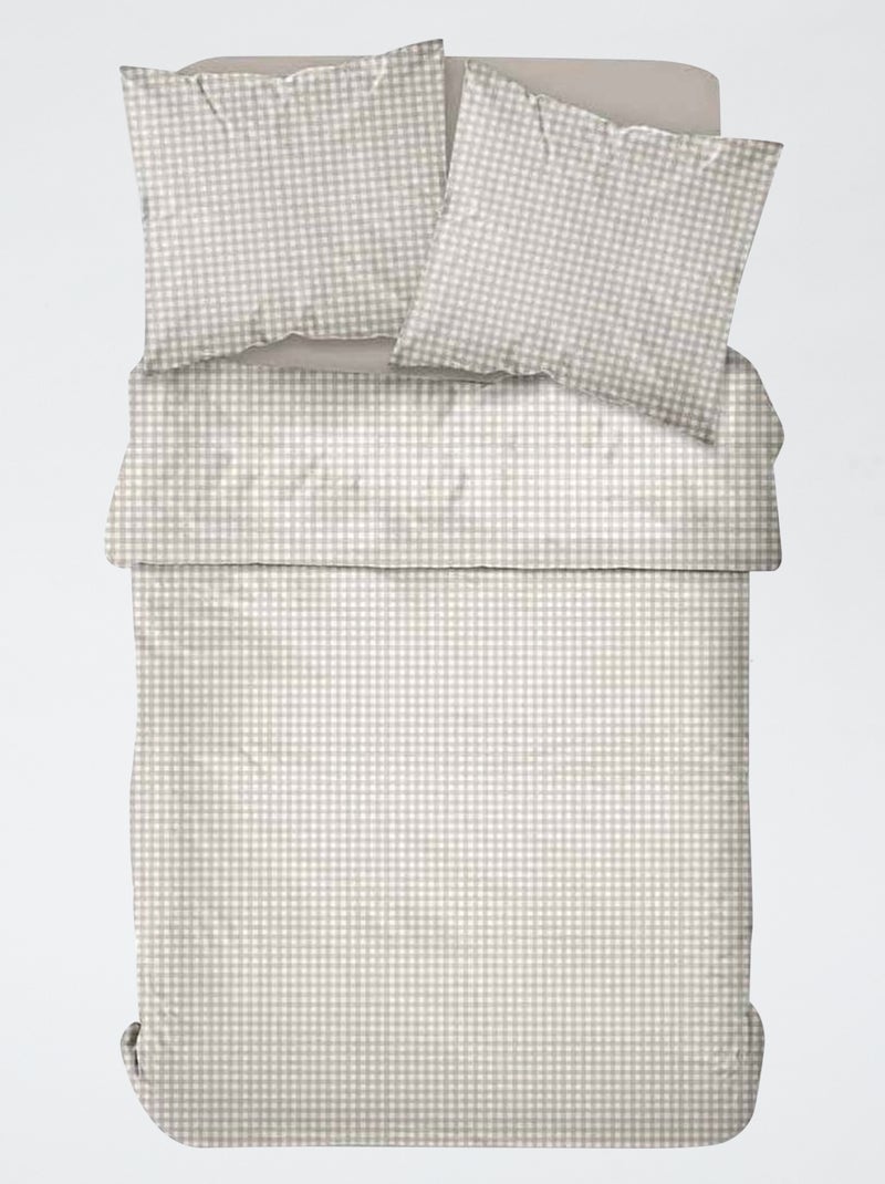 Parure de lit 2 personnes - 240x220cm Beige - Kiabi