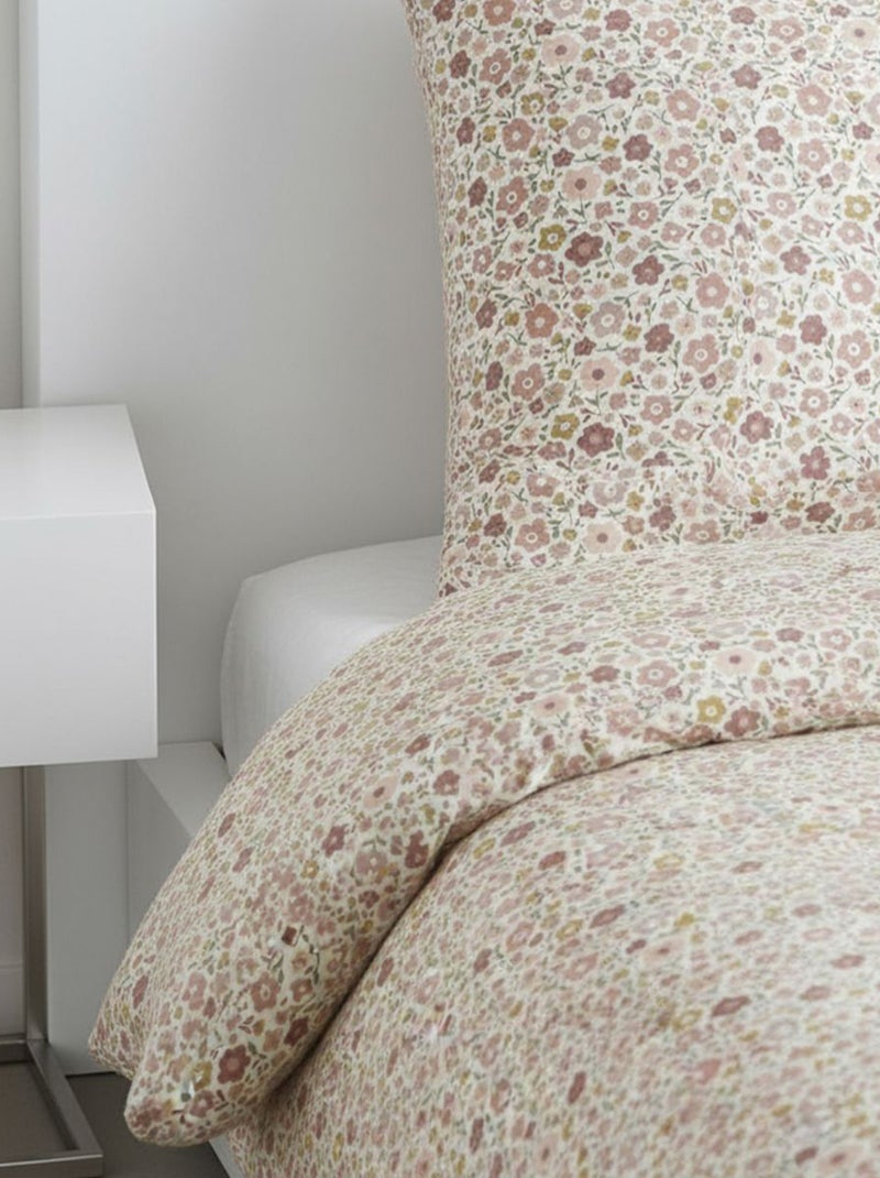 Parure de lit 2 personnes - 240x220cm Rose - Kiabi