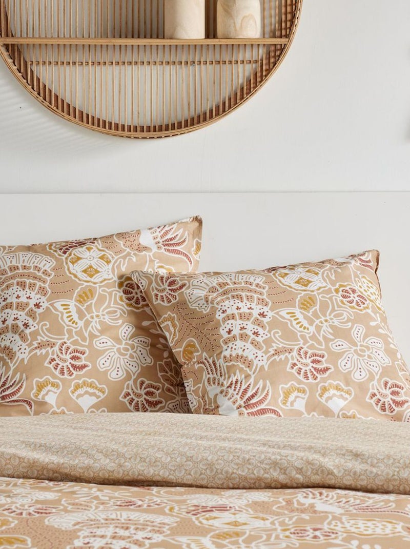 Parure de lit 2 personnes- 240x220cm Beige - Kiabi
