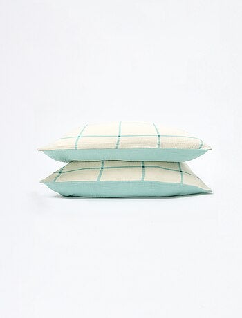 Parure de lit 2 personnes 200 x 200 cm en gaze de coton - Kiabi Home