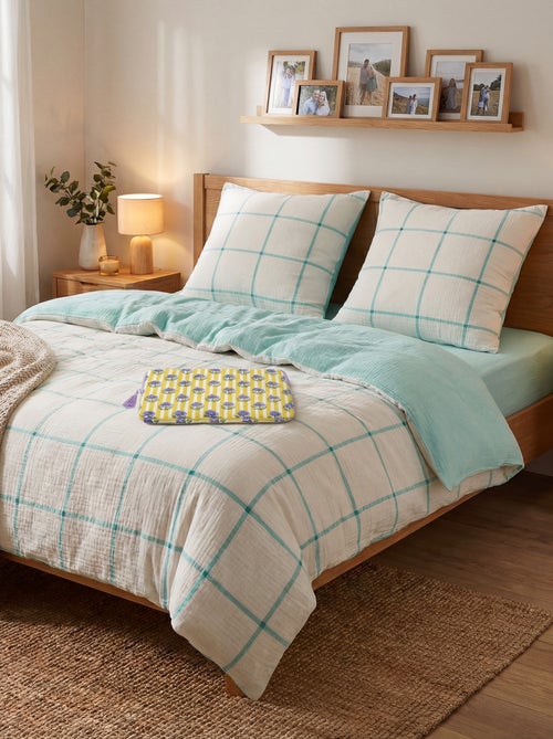 Parure de lit 2 personnes 200 x 200 cm en gaze de coton - Kiabi Home - Kiabi
