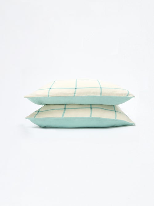 Parure de lit 2 personnes (200x200 cm) en gaze de coton - Kiabi Home - Kiabi