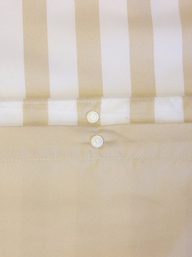 Parure de lit 2 personnes (240 x 220 cm ou 260 x 240 cm) - 1 housse de couette + 2 oreillers Beige - Kiabi