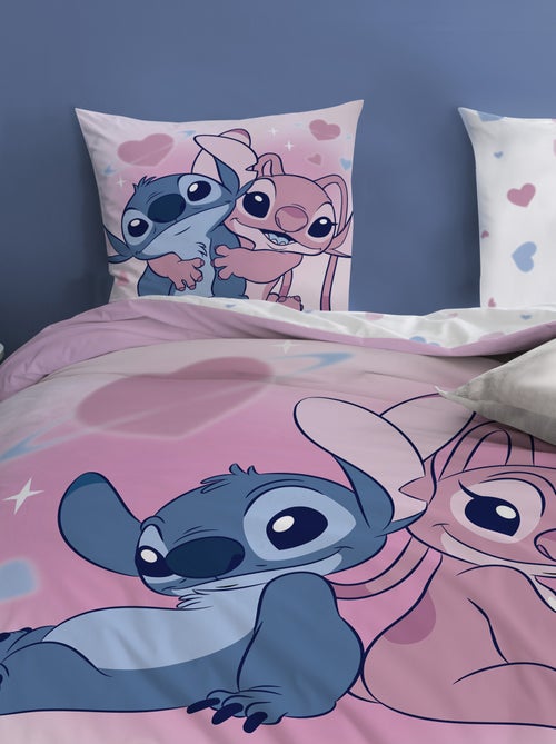 Parure de lit 2 personnes 240 x 220 cm 'Stitch et Angel' - Kiabi