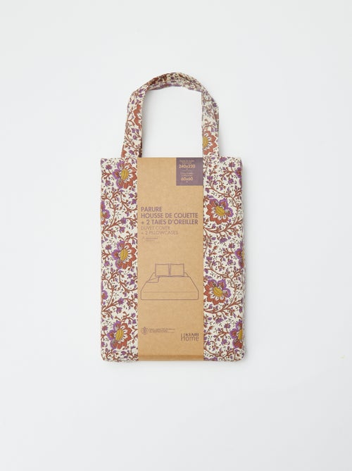 Parure de lit 2 personnes (240 x 220cm) en coton - Kiabi Home - Kiabi