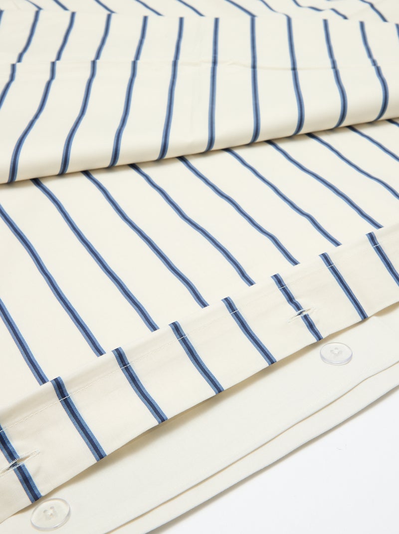 Parure de lit 2 personnes (240 x 220cm) en coton - Kiabi Home Bleu - Kiabi