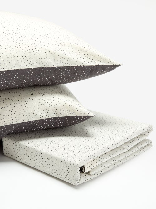 Parure de lit 2 personnes (240 x 220cm) en coton - Kiabi