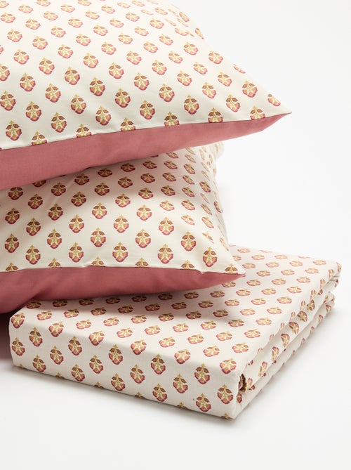 Parure de lit 2 personnes (240 x 220cm) en coton - Kiabi
