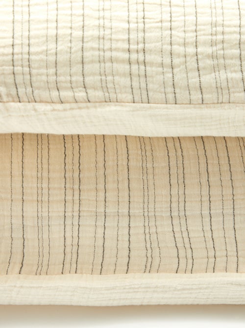 Parure de lit 2 personnes (240 x 220cm) en gaze de coton - Kiabi Home - Kiabi