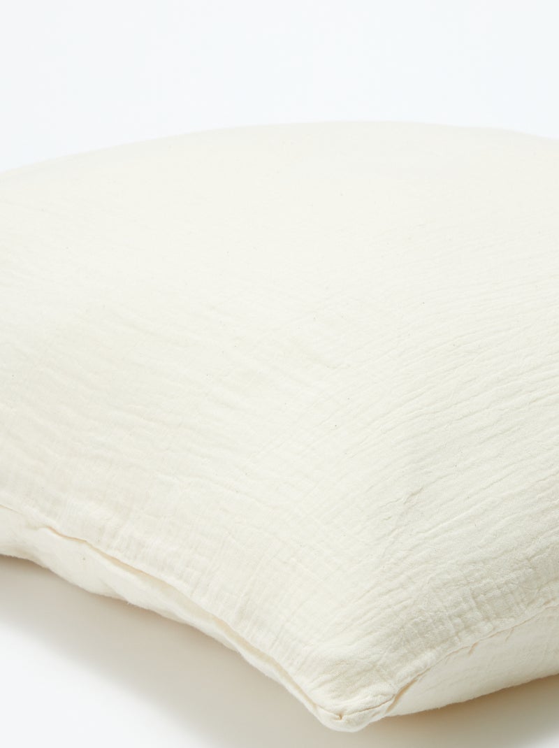 Parure de lit 2 personnes (240 x 220cm) en gaze de coton - Kiabi Home Blanc cassé - Kiabi