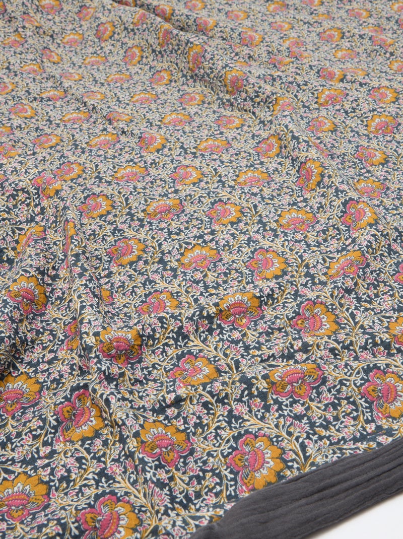 Parure de lit 2 personnes (240 x 220cm) en gaze de coton - Kiabi Home Bleu - Kiabi
